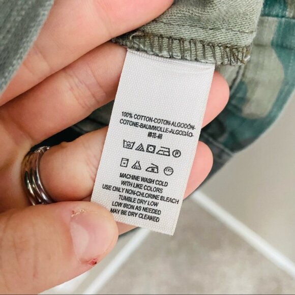 Free People Not Your Brother's Jacket Camo Green Sz Small - Picture 6 of 9